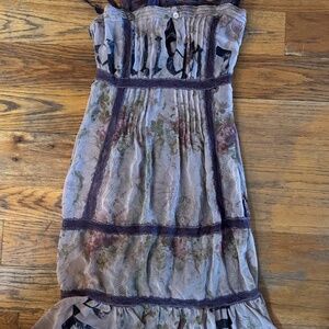 Galliano 2000's Silk Floral Dress